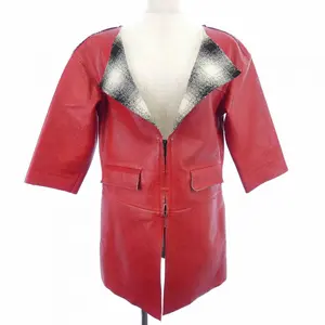 Pre-owned CHANEL Lambskin Small Leather Goods Coat