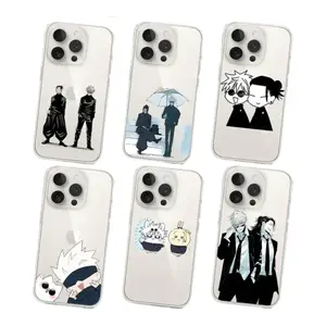 S-Satoru Gojo S-Suguru Geto Jujutsu Kaisen Anime Phone Cases For iPhone 17 16 15 14 13 12 11 Promax Pro Air Plus Soft Transparent Shockproof Cover