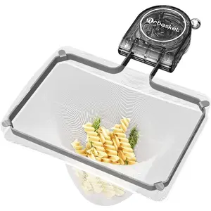 Kitchen Sink Strainer with Filter Mesh Bag, Food Waste Filter Basket, Suction Cup Folding Washing Vegetables and Fruits Drying Bag HolderGift