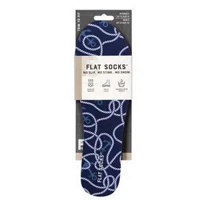 Seas-the-Day FLAT SOCKS | Comfort Soft | No-Slip, Odor-Free, Cushioned Foam | 100% Polyester