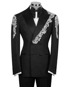 Black Baroque Tuxedo with Silver Embroidery