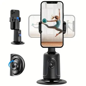 Auto Tracking Phone Holder, Auto Face Tracking Tripod, Portable All-in-one Smart Selfie Stick 360 Rotation Fast Face & Object Tracking Cameraman Robot Mount for Phone Video Vlog Live Streaming
