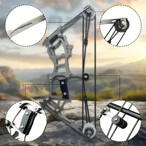 "7.5"" Compound Archey set -for Outdoor Games, Survival Bow Arrow Gift for Adults & Teens, Perfect for Archery Enthusiasts & Outdoor Adventurers - Great fathers's day Gift for Birthday & Holidays(just a toy set, not a weapon, not an anti-personnel weapon)