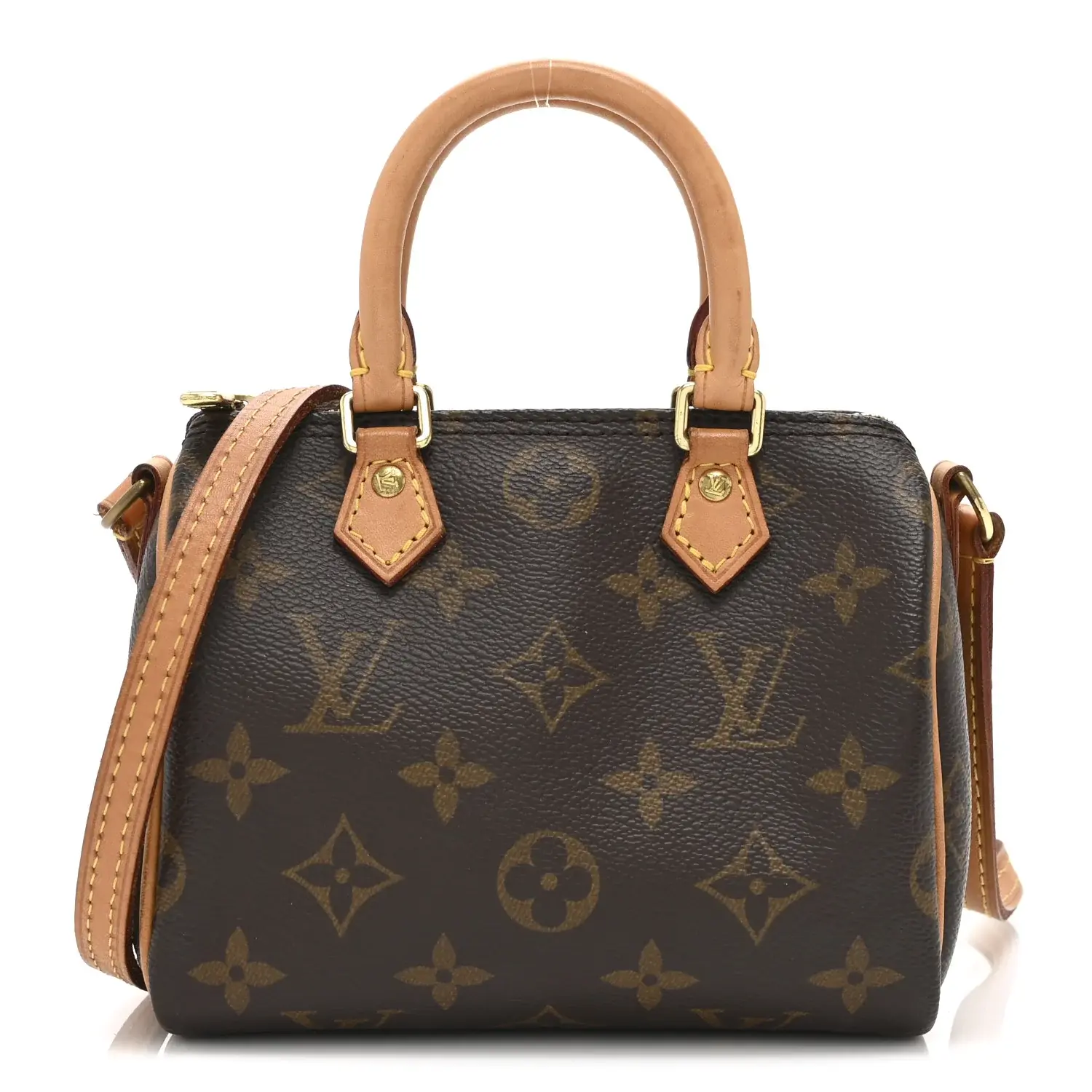 Pre-owned Louis Vuitton canvas Shoulder bags Monogram Nano Speedy Pre-owned Louis Vuitton canvas Shoulder bags Monogram Nano Speedy