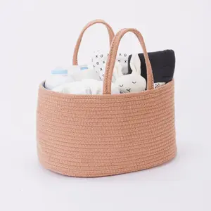 Rope Storage Caddy Gift Organizer Basket | Neutral Colors | Durable & Versatile
