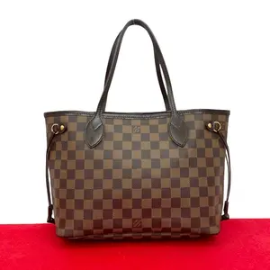 Pre-owned Louis Vuitton Canvas Tote Bags Neverfull PM Damier Handbag
