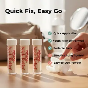 Infalab Nick Relief Iron-Based Styptic Powder (3-Count Multi-Pack) - Youth-Friendly, Apply Quickly, Powder Form, Convenient On-the-Go Nail Treatment Nail Repair Nail Repairing