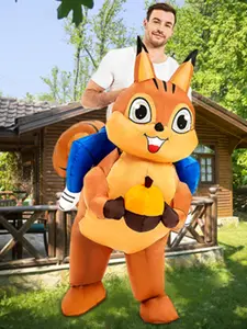 Christmas New Squirrel Inflatable Costume, Funny Prank Party Prop, Adult Performance, Holiday Party Supplies