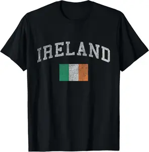 100% Cotton Retro Ireland Flag T-Shirt