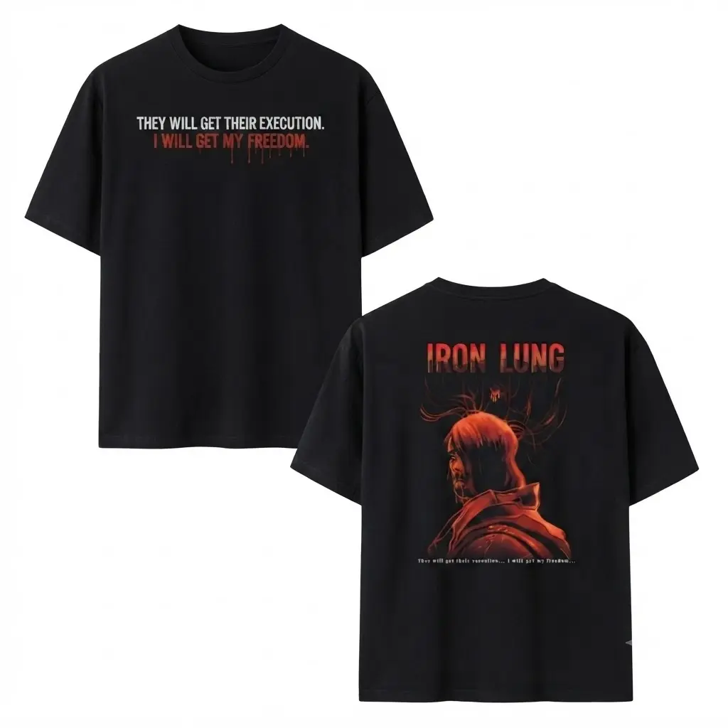 Iron Lung Graphic T-Shirt - Indie Horror Game Apparel - Unisex Oversized Streetwear Tee