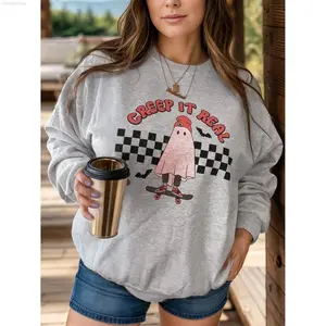 Plus Size Graphic Round Neck Long Sleeve Sweatshirt