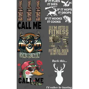 CALL ME (HUNTING) (1) PREMADE GANGSHEET  - 22X36  DTF TRANSFERS - DIRECT TO FILM