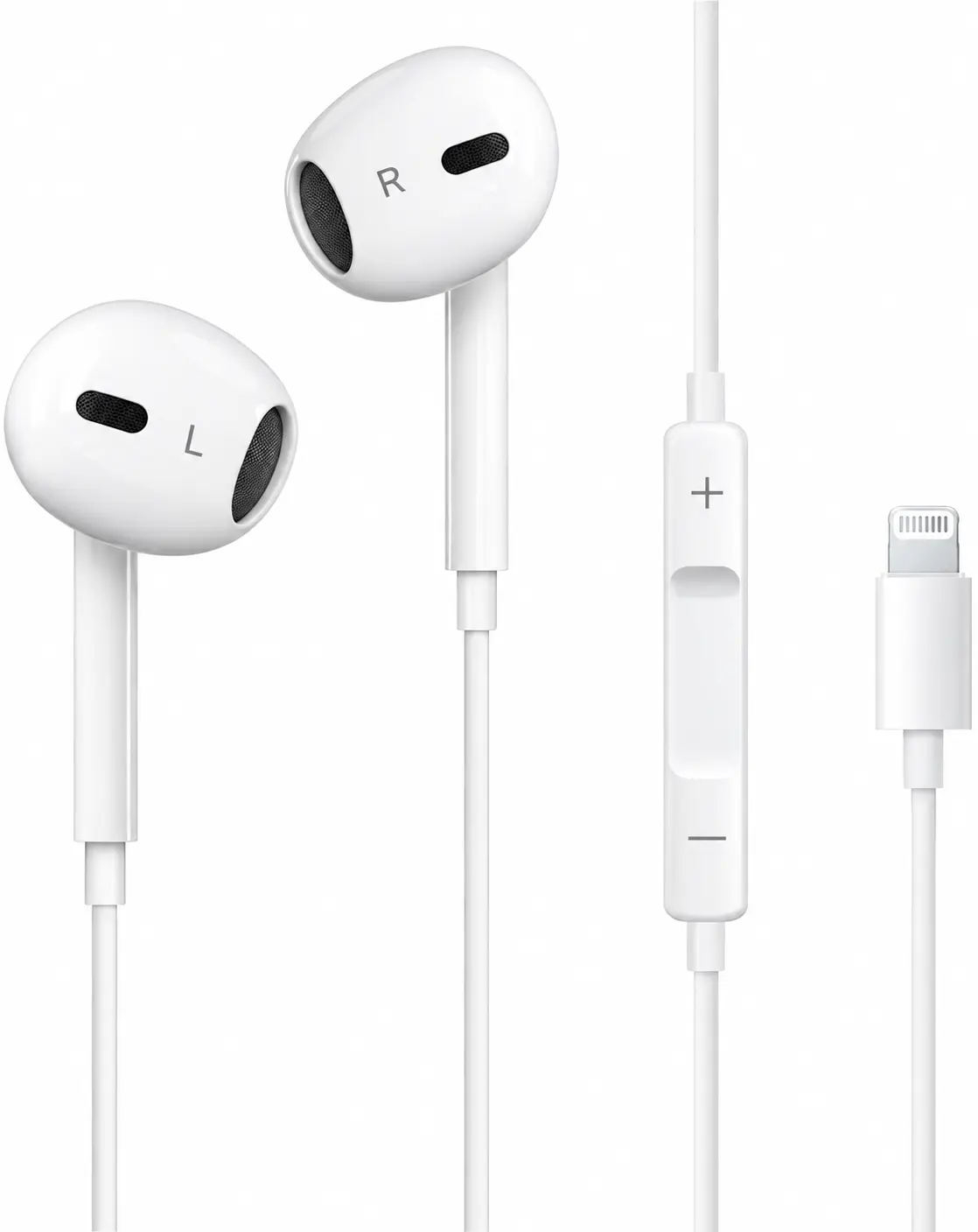 Lightning Wired Earbuds for iPhone 1 Pack Wired Earphones with Mic & Volume Control Noise Cancelling Headphones for iPhone 14/13/12/11/SE/XR/XS/X/8/7, Audio, Plug, Cord