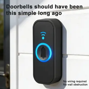 Wireless Doorbell - Waterproof Doorbell, Includes 1 Doorbell Transmitter Receiver. Dingdong chime doorbell comes with 32 ring tones, 4 volume adjustment levels, and a silent function -  Suit for wireless doorbell products in homes/classrooms/offices