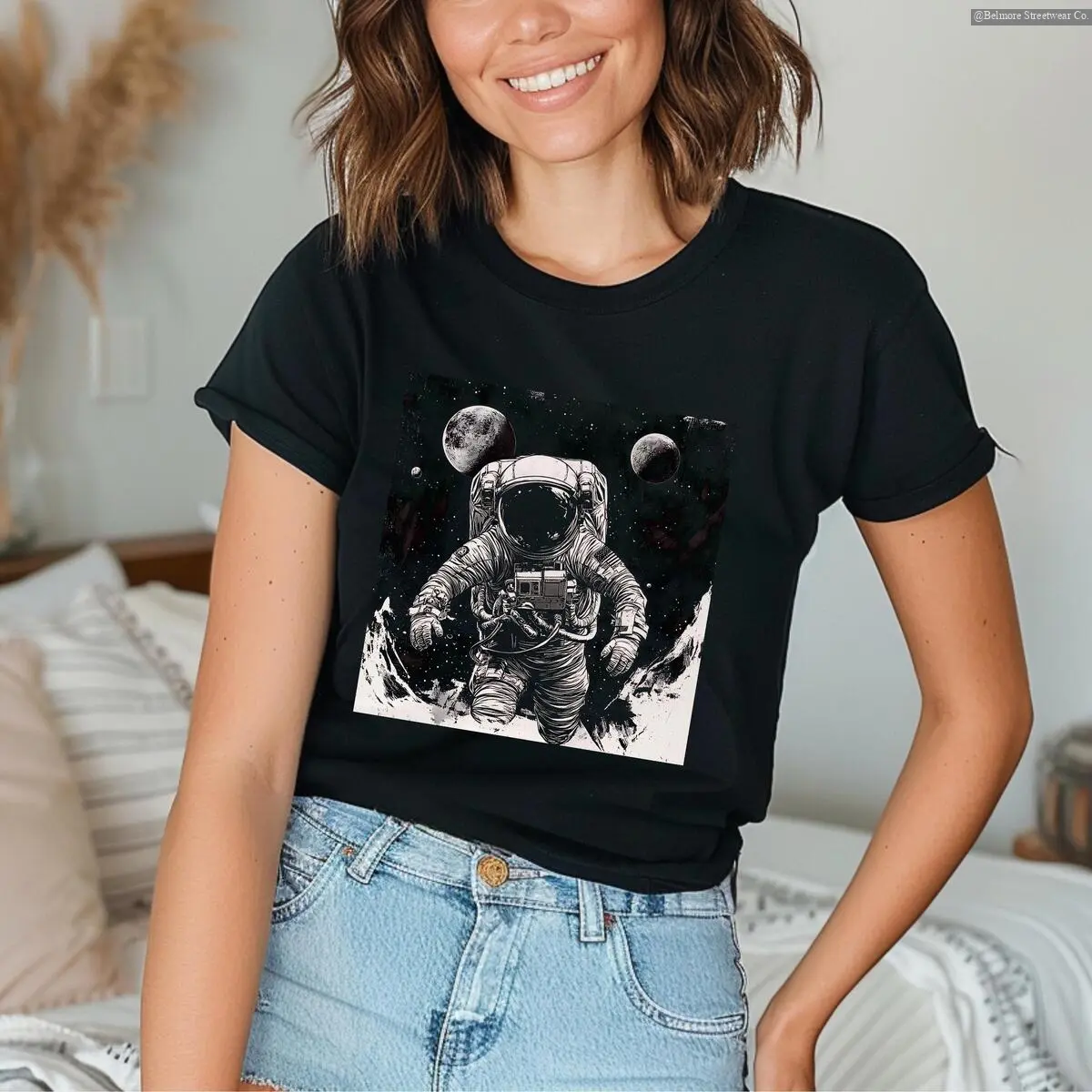 Astronaut Space Graphic TShirt, Vintage Retro Moon Planets Stars, Cosmic Astronomer Tee, Galaxy Exploration, Outer Space Shirt , Special Gift Shirt