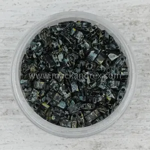 4511 Half Tila Beads - Ebony Picasso