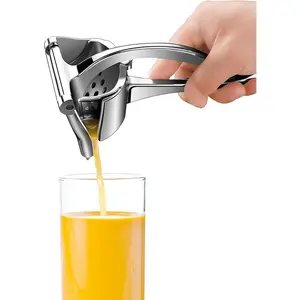 Orange Pomegranate Lemon Squeezer,Manual Citrus Press,Ergonomic Handles Hand Press Bar(Silver)