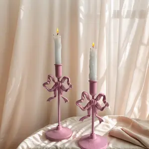 Vintage French Ironwork Butterfly-Shaped Candlesticks for Home Decoration - Elegant Iron Candlesticks in Butterfly Design for Living Rooms Bedrooms & Dining Areas