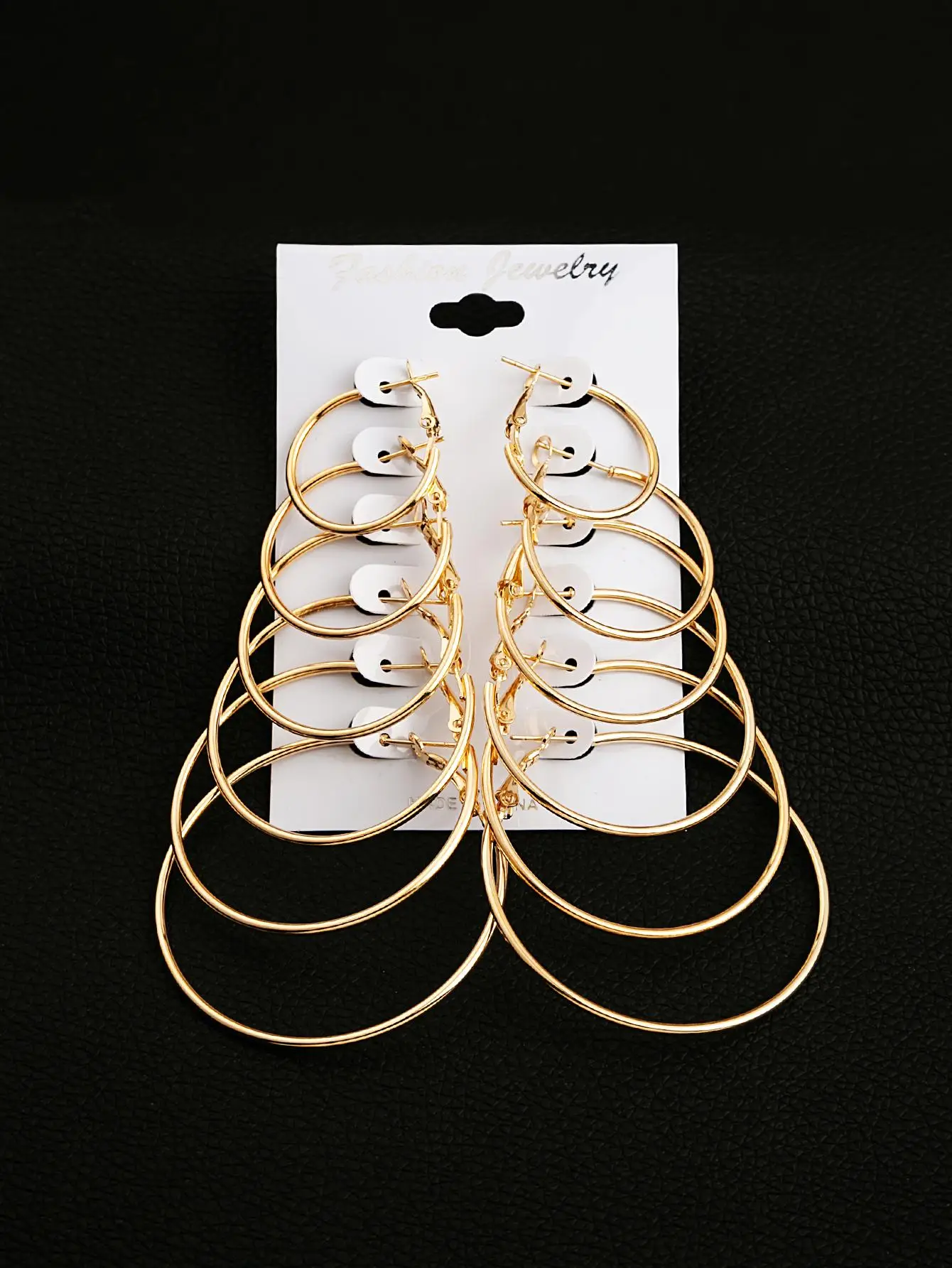 6 Pairs Simple Plain Minimalist Metal Hoop Earrings, Casual Versatile Party Accessories for Women, Girl's Temperament All-match Accessory
