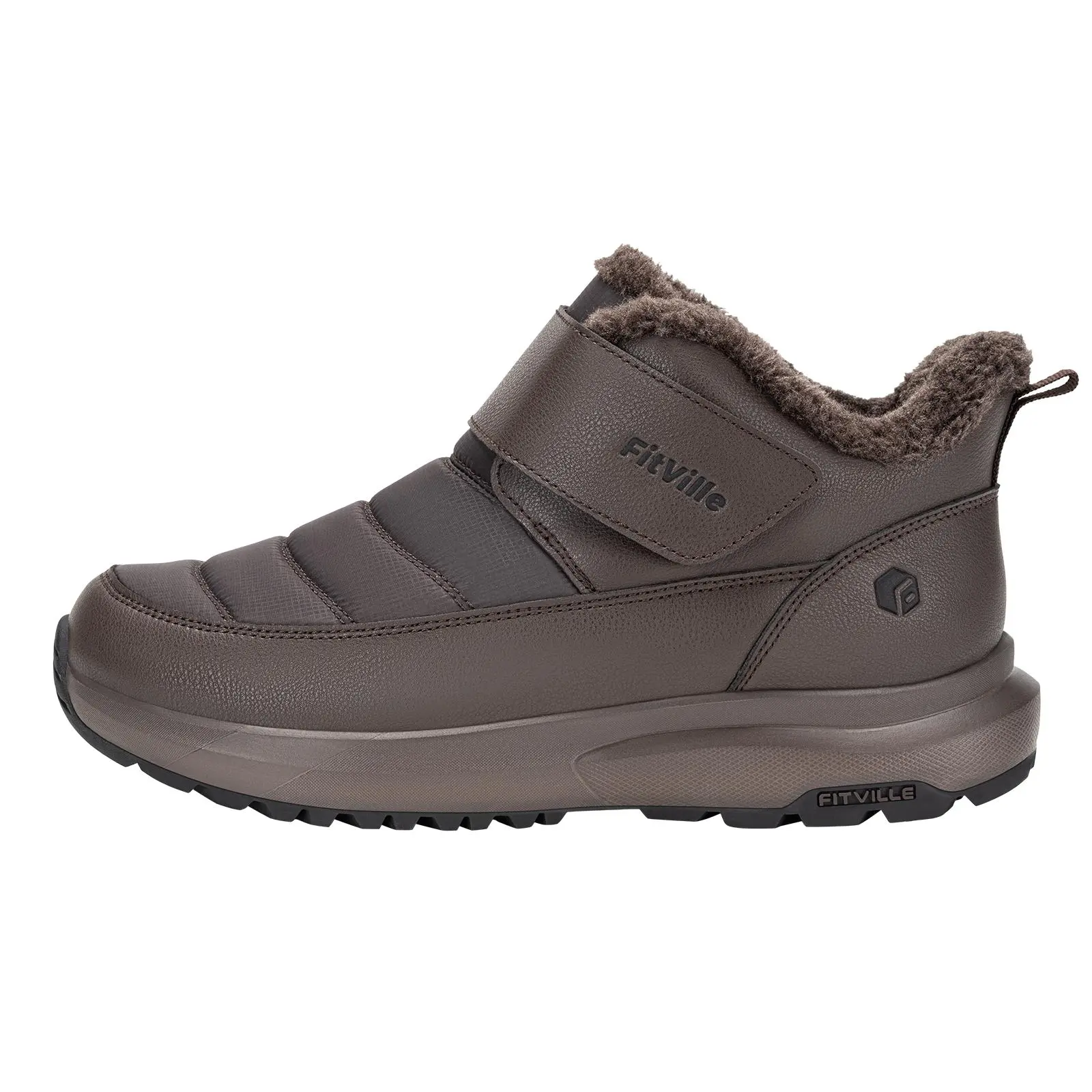 FitVille Men's Extra Wide Snow Boots Winter Shoes with Fur Lining Waterproof Heat Lock Technology for Outdoor Comfort & Traction