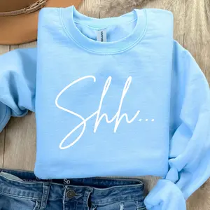 Shh.. Puff Print Graphic T-Shirt, Holiday Shirt, Womenswear, Soft Fabric