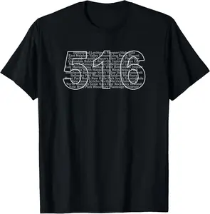 100%cotton Nassau County - Long Island - New York: Area Code 516 T-Shirt