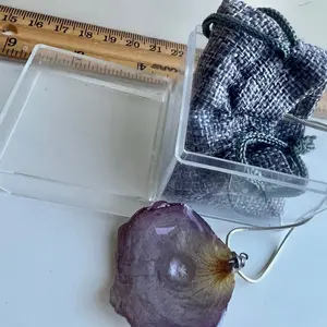 Real Snowflake & Rose Petal Necklace