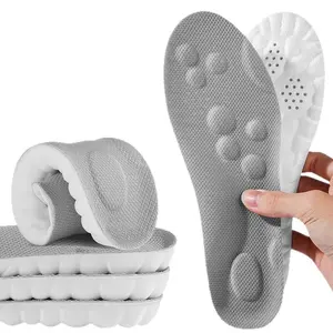 Men's Sports Shock Absorption Sweat-Absorbing Odor-Resistant Breathable Insoles Women's Long Standing Non-Tiring Fleece-Lined Soft Cushion Inserts