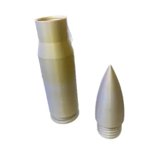 Bullet Decor with Hidden Storage- Two Tone Silver/Gold Bullet Casing with screw on lid