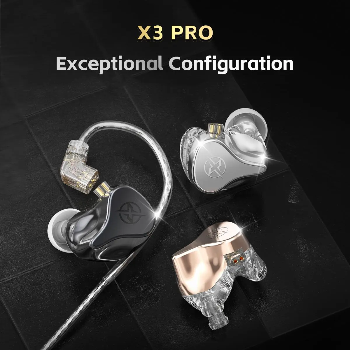 NOZARILD EDX Lite In-Ear Monitor, Deep Bass Wired Earbuds with In Ear Design and Removable Type-C/3.5mm Interface, Ideal for Musicians and Audiophiles, In Ear Monitors