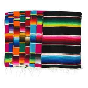Authentic Mexican Serape Multicolors 68" Table Runner