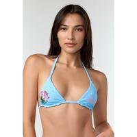 'LOTUS STREAM' - BIKINI TOP - BLUE