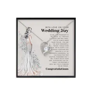 Friend Necklace, Best Friend Wedding Gift To Bride From Maid Of Honor, To My Best Friend On Your Wedding Day Necklace, Friendship necklace, matching sets, BFF gifts, meaningful jewelry, best friend forever