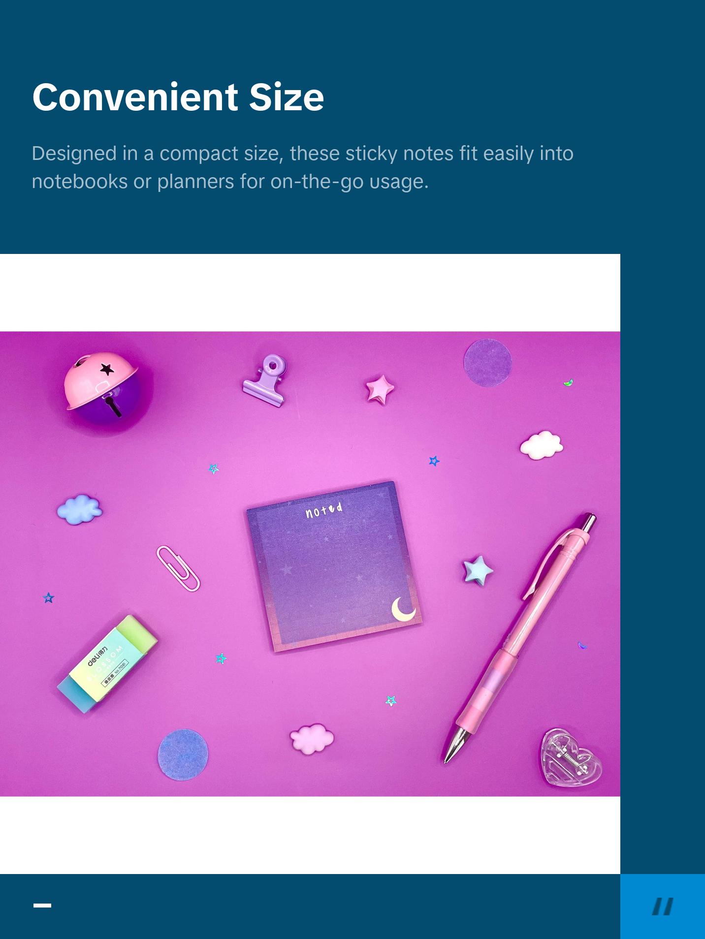 Celestial Sticky Notes Post It - Crescent Moon