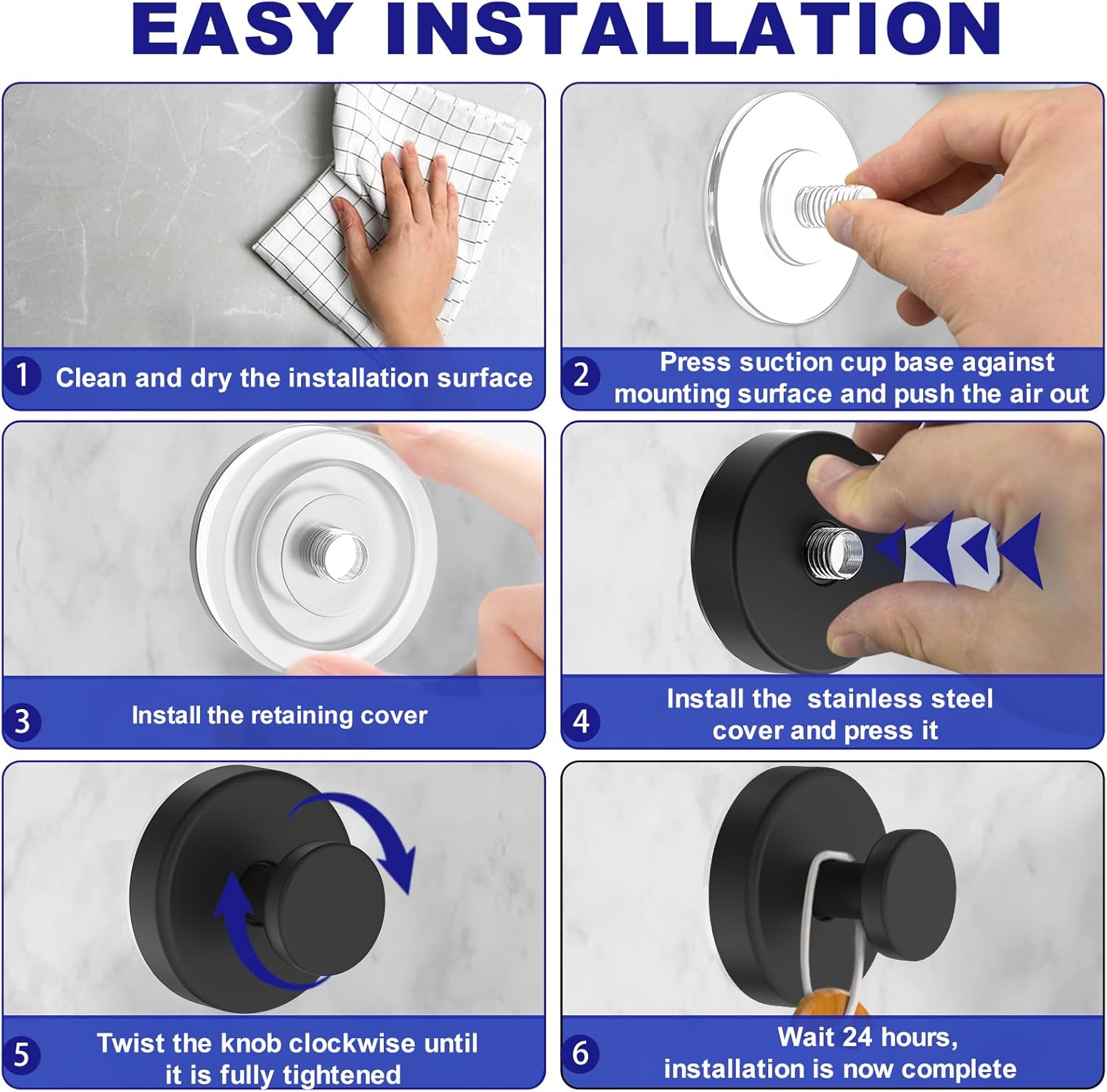 Bntuk Suction Cup Hooks for Shower, Removable Towel Hooks for Bathroom Window Glass Door Wall, Bath Robe Looafh Hook for Hanging