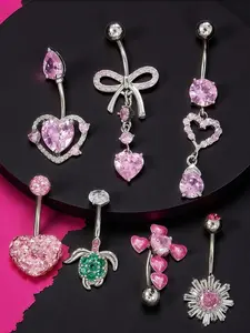 High-Quality Y2K Belly Button Ring, Hypoallergenic, Fade-Resistant, Body Piercing Accessory, Perfect for Daily Use and Parties, Elegant Gift