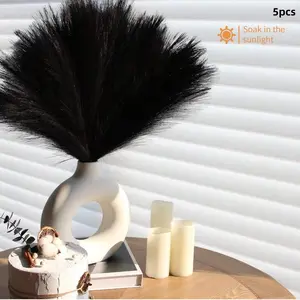 5pcs Pampas Artificial Reed Decor, Simple Simulated Window Decoration, Wedding Party Setup, Cafe Floral Arrangement, Plant