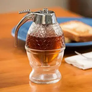 Reusable Plastic Honey Dispenser, Versatile Storage Rack for Syrup, Sauce & Seasonings, Hand-Wash Only, 1 Count, Durable Design