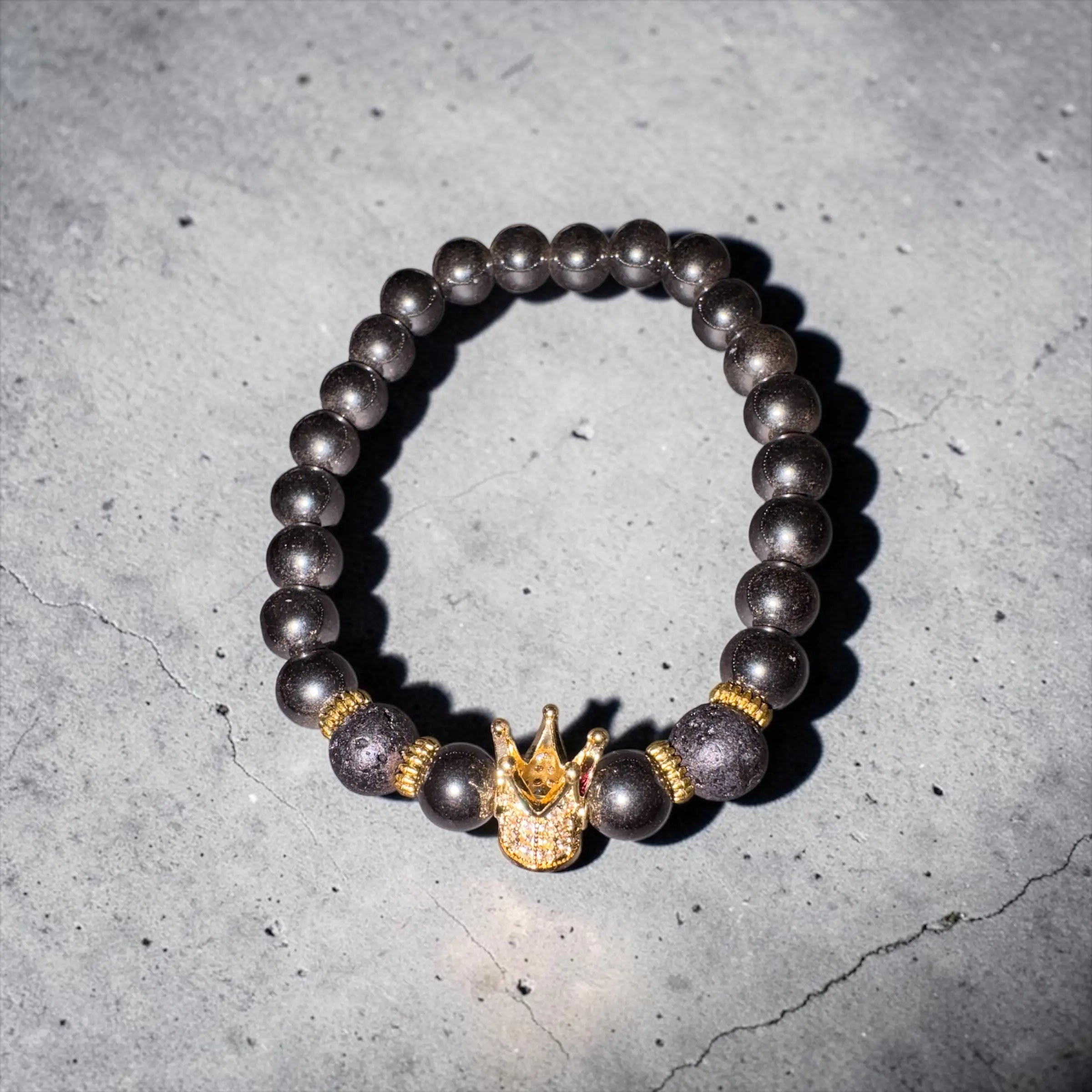 Men's Costume  Crown Pendant Bracelet, Fashion Accessory for Daily Wear