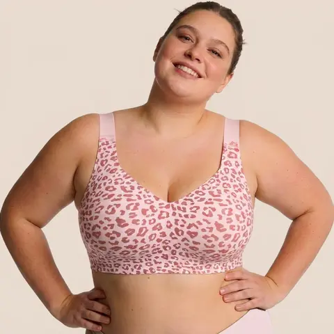 Women's Jelly Bra, Wire-Free Full-Coverage Bra, Padded T-Shirt Bra, Wide-Strap Lift Bra, Comfortable Wireless Everyday Bra