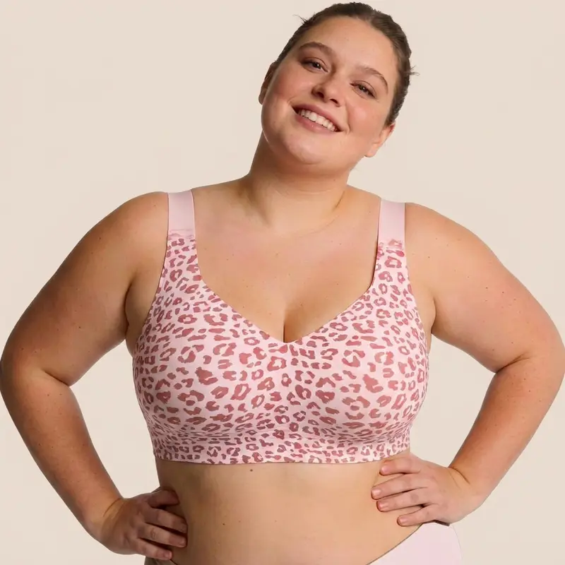 Women's Jelly Bra, Wire-Free Full-Coverage Bra, Padded T-Shirt Bra, Wide-Strap Lift Bra, Comfortable Wireless Everyday Bra