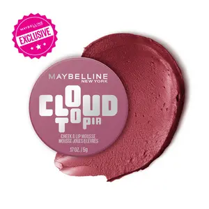 CloudTopia Cheek and Lip Mousse - Sheer-to-Bold, 14hr Wear, Blurred Finish, Transfer-Resistant, Maybelline New York