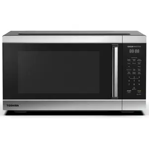 Toshiba 2.2 cu. ft. 24.4'' Microwave Oven in Stainless Steel - Compact Design for Home Use