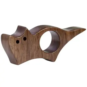 Wooden Cat Shaped Thumb Bookmark, 1 Count Creative Cute Bookmark, Reading Accessories, Ideal Gift for Book Lovers