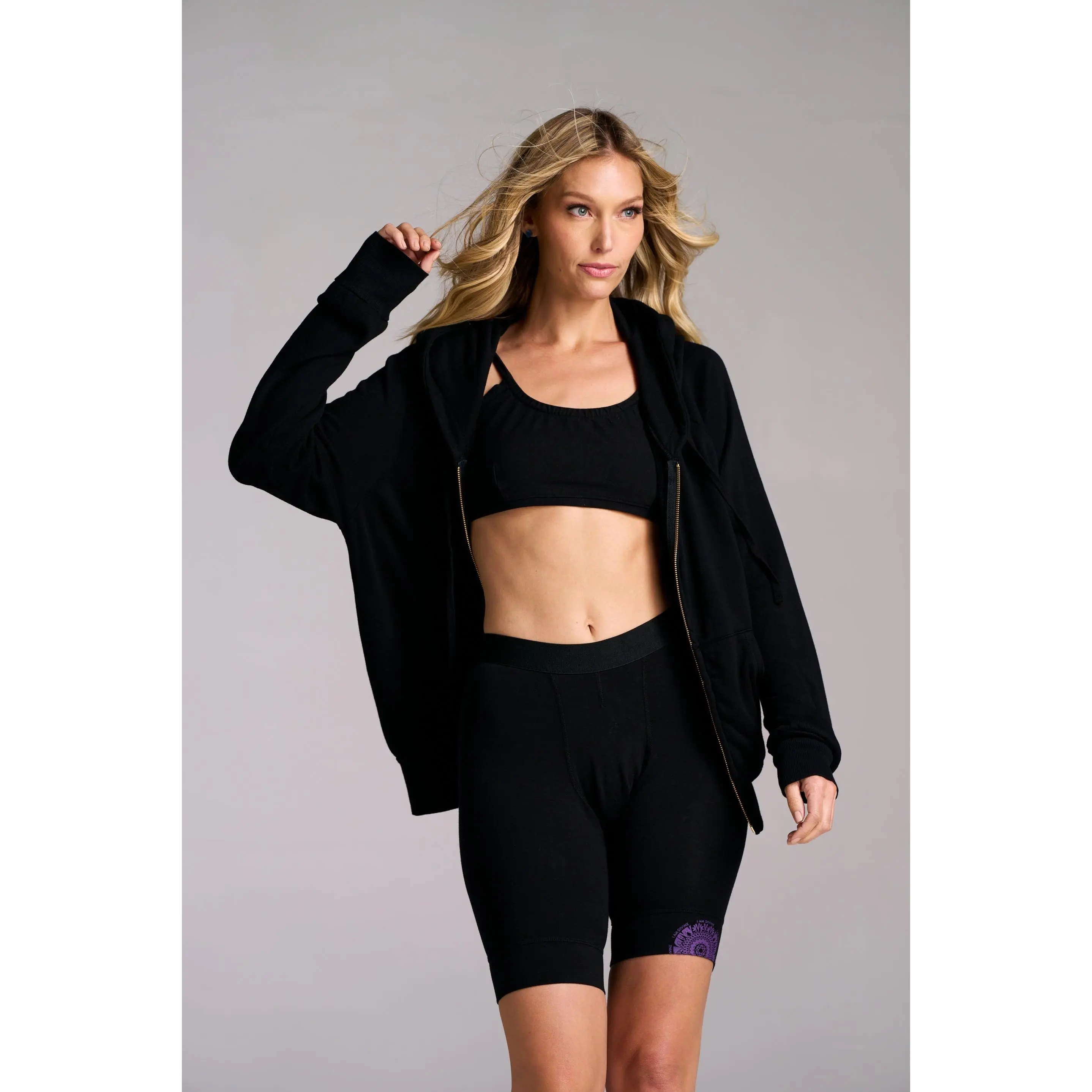 TASMAN BIKER SHORT - BLACK TOURMALINE