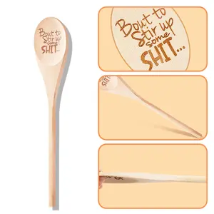 Humor Kitchen Spoon Gift – Funny Engraved Wooden Spoon for Friends, Family, Housewarming & Holiday Gifts