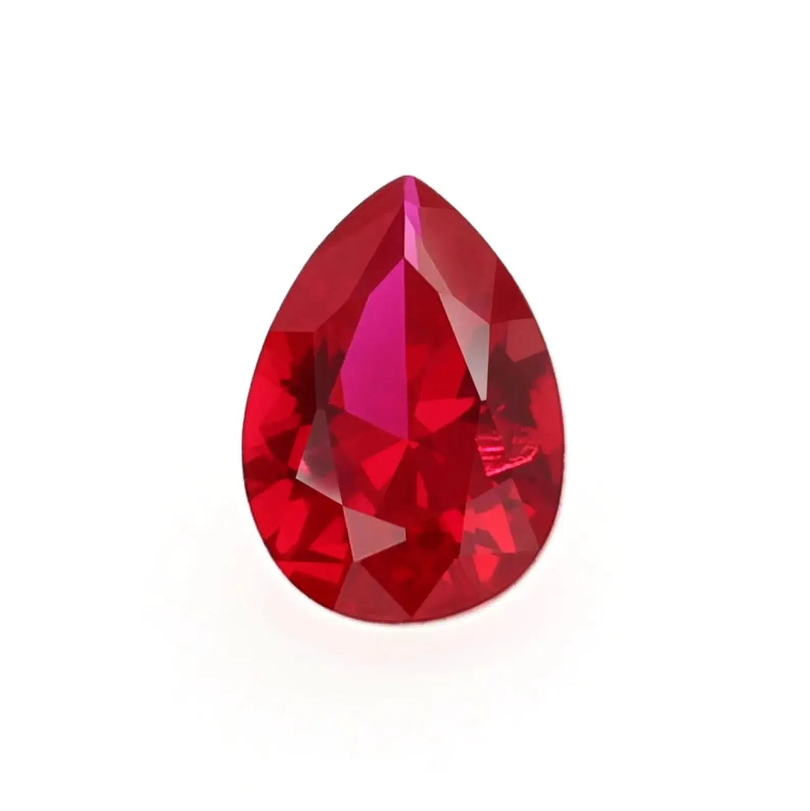Lab-Grown Ruby Pear Cut  AGL Certified