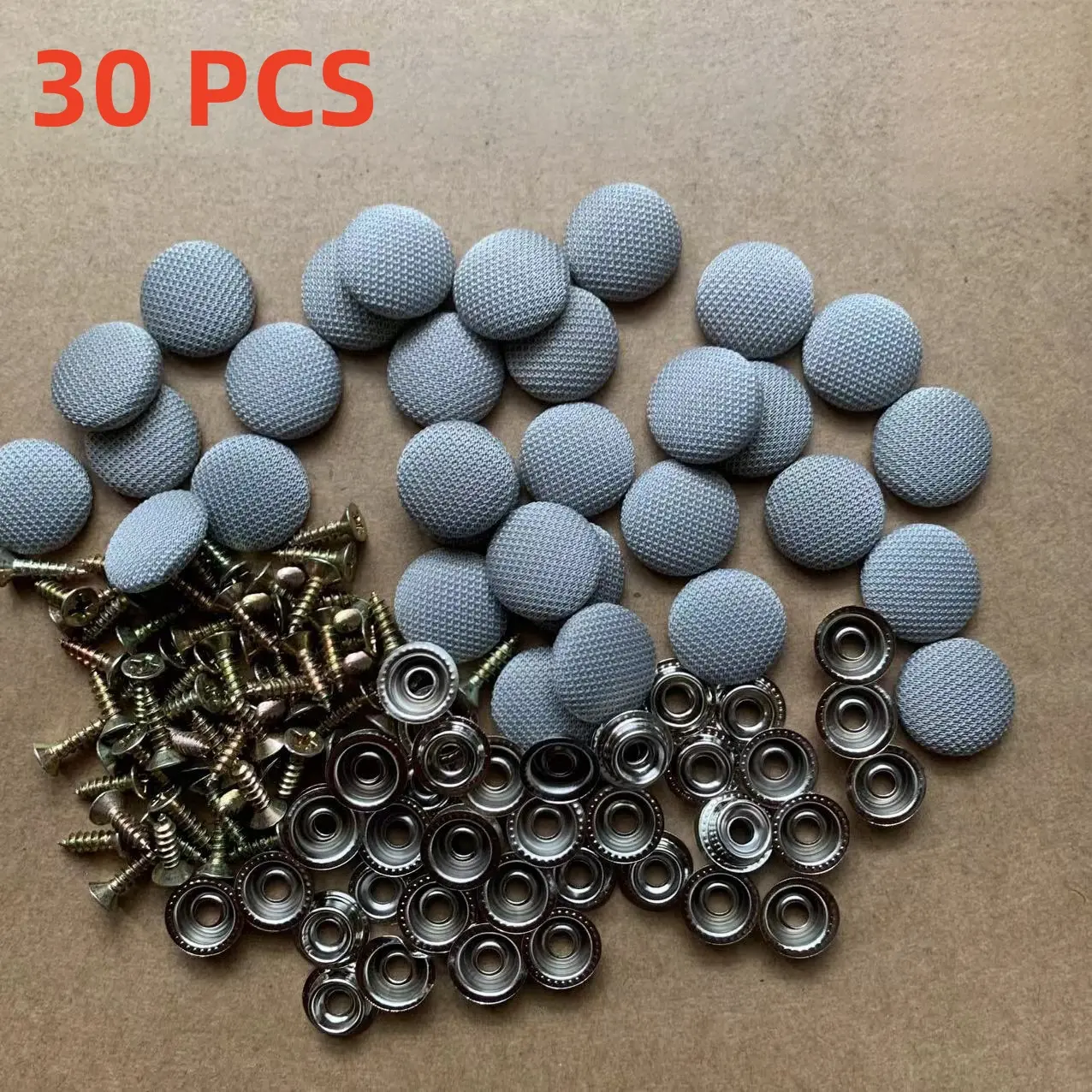 30PCS Clamp-Type Rivet Fixers with Maintenance Buttons - Automotive Replacement Fasteners, Car Accessories, Auto Parts Accessories, Durable Plastic, Easy Snap-On Install, for Car Roof Clamps & Interior Cloth Repair