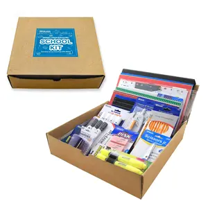 School Kit Bundle Supplies Box 65 Count for Student Grades 7-12 Essential Educational Items Perfect for Middle & High School Needs