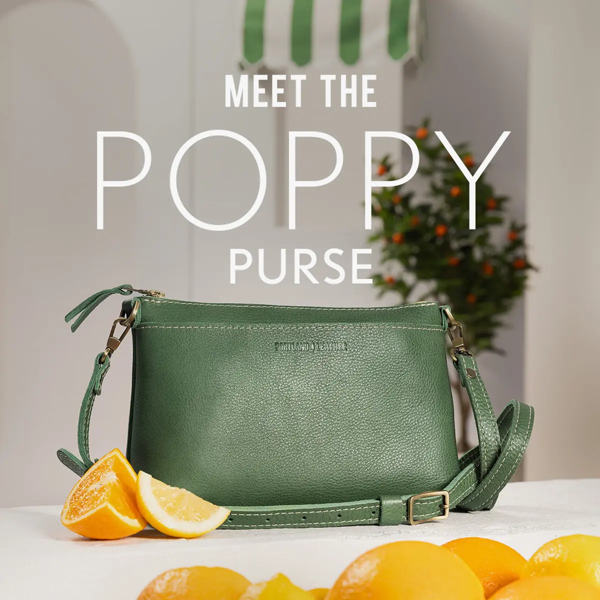 Portland Leather Poppy Purse - Small Daily Carry - Leather Purse, Compact Design, Zipper Closure